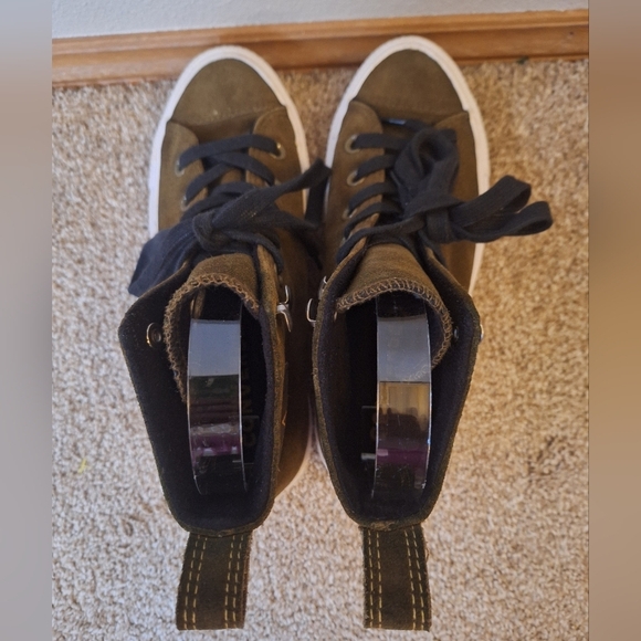 Converse Chuck Taylor High Top Surplus Suede Olive Green Womens size 6.5 - Picture 4 of 11